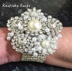 KEEPSAKE RANGE Couture Luxury Diamante Wrist Corsage can be hand delivered in Manchester, Salford, Eccles , Worsley, Irlam, Cadishead, Urmston, Peel Green , eccles 