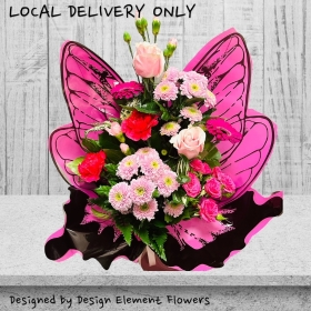 LOCAL NEW Pink Butterfly Bouquet Hand-tied 