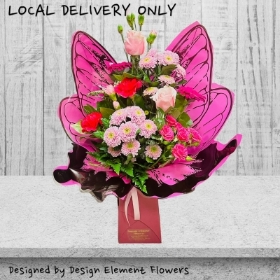LOCAL NEW Pink Butterfly Bouquet Hand-tied 