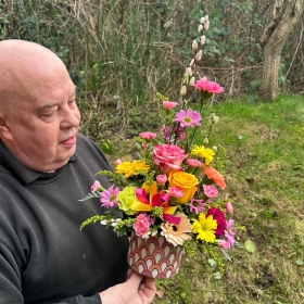 Mothers Day Rainbow Front Facing Arrangement 