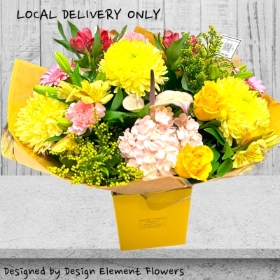 Yellow and Pink Delight Hand-tIed LOCAL 